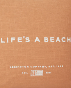 Lexington Life\'s A Beach Embroidered Cotton Pillowcase