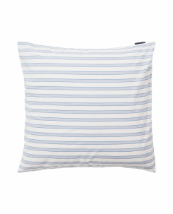 Lexington White/Blue Striped Cotton Poplin Pillowcase