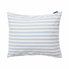 Lexington White/Blue Striped Cotton Poplin Pillowcase