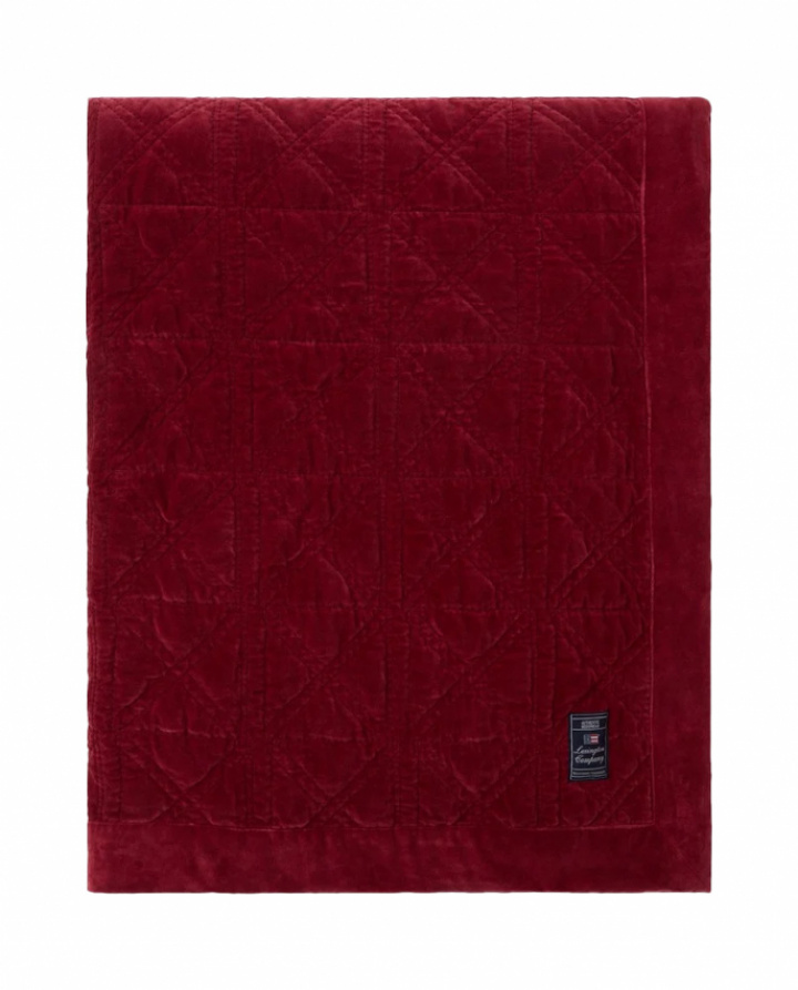 Lexington Quilted Organic Cotton Velvet Sengetæppe Red i gruppen Sengetøj / Sengetæppe / Sengetæppe enkeltseng hos Sängvaruhuset Elgen (12440100-4501-BS1000)