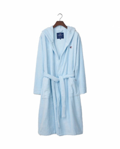 Lexington Quinn Unisex Bathrobe with Hood Blue