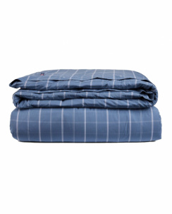 Lexington Checked Cotton Poplin Pussilakanasetti Misty Blue