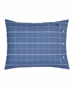 Lexington Checked Cotton Poplin Pussilakanasetti Misty Blue