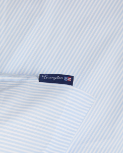 Lexington Striped Cotton Sateen Dynebetrækssæt Blue/White