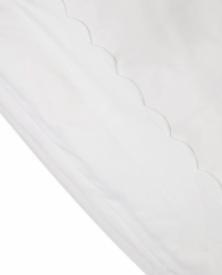 Lexington Cotton Percale Scallop Wing Duvet Cover Set White