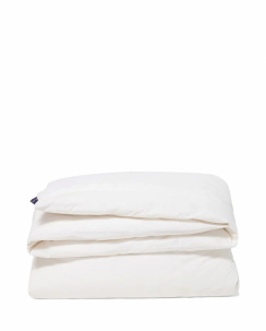 Lexington Cotton Percale Scallop Wing Duvet Cover Set White