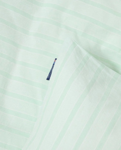 Lexington Striped Cotton Percale Dynebetrækssæt White/Green