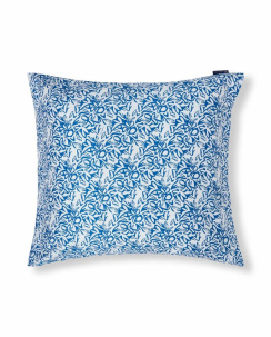 Lexington Flower Printed Cotton Sateen Pillowcase Blue/White