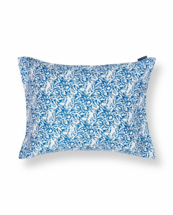 Lexington Flower Printed Cotton Sateen Pillowcase Blue/White
