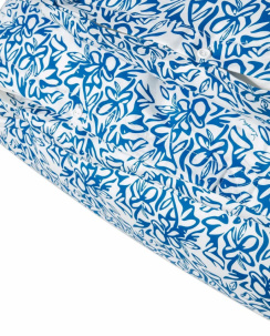 Lexington Flower Printed Cotton Sateen Pussilakanasetti Blue/White