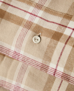 Lexington Checked Cotton Flannel Dynebetræk Fudge/Beige/Fig