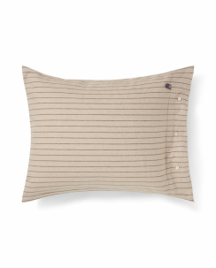 Lexington Checked Cotton Flannel Dynebetræk Fudge/Beige/Fig