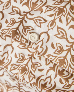 Lexington Ornament Cotton Sateen Sengetøjssæt White/Fudge