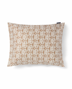 Lexington Ornament Cotton Sateen Sengetøjssæt White/Fudge