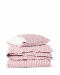 Lexington Striped Cotton Percale Pussilakanasetti Fig/White
