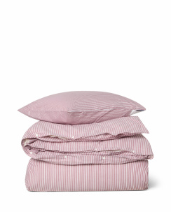 Lexington Striped Cotton Percale Pussilakanasetti Fig/White