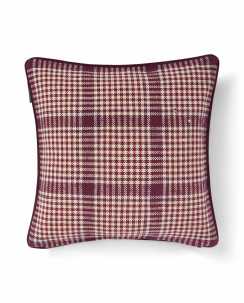 Lexington Checked Recycled Cotton Pudebetræk Fig/Wine/Light Beige 50x50 cm