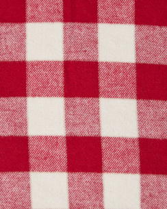 Lexington Checked Cotton Flannel Dynepude Sæt Rød/Beige
