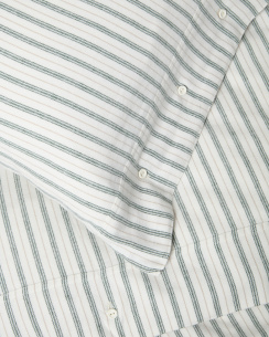Lexington Stripe Cotton Flannel Peittosetti White/Green/Beige