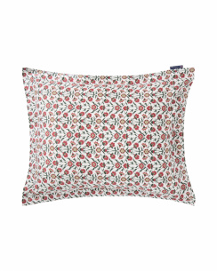 Lexington Flower Printed Sateen Duvet Cover Set White/Red/Green/Beige
