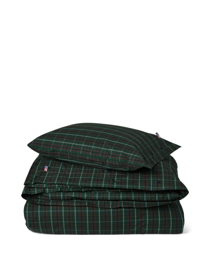 Lexington Checked Cotton Percale Duvet Cover Set Green/Navy in the group Bedding / Brands / Lexington Bedding at Sängvaruhuset Elgen (12640013-8080-S17500)