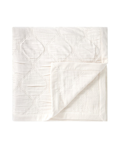 Lexington Jacquard Luomu Puuvilla Peitto Vaalea Beige