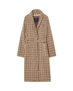 Lexington Ruudullinen Puuvillaveluuri Unisex Aamupuku Beige/Gray