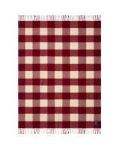 Lexington Tarkistettu Kierrätetty Villa Peitto Punainen/Vaaleanbeige 130x170 cm