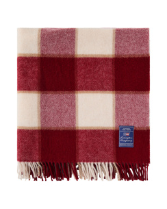 Lexington Tarkistettu Kierrätetty Villa Peitto Punainen/Vaaleanbeige 130x170 cm