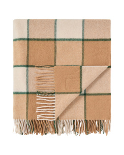Lexington Tarkistetut Kierrätetyt Villa Peitto Vihreä/Beige 130x170 cm