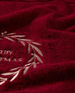 Lexington Original Towel Wine Christmas Wreath Red 50x70 cm