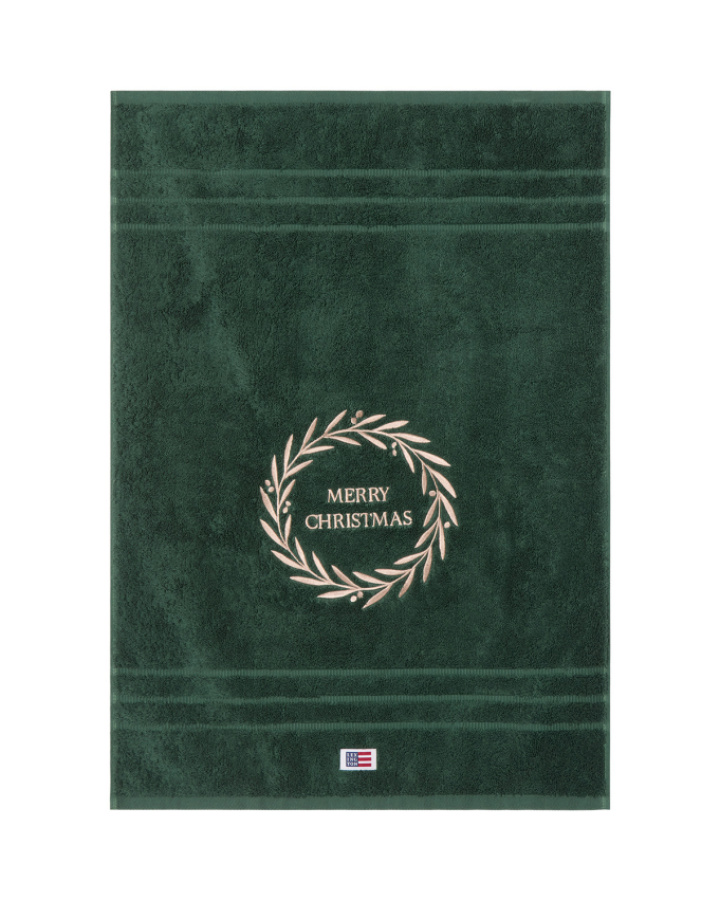 Lexington Original Håndklæde Juniper Julekrans Grøn 50x70 cm i gruppen Tilbehør / Frotté / Lexington håndklæder hos Sängvaruhuset Elgen (12644161-8071-TW20)