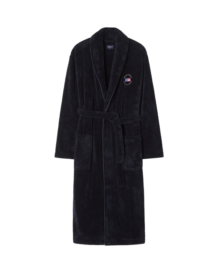 Lexington Fleece Bathrobe Unisex Navy in the group Bedding / Dressing Gowns at Sängvaruhuset Elgen (12647010-001-L00)