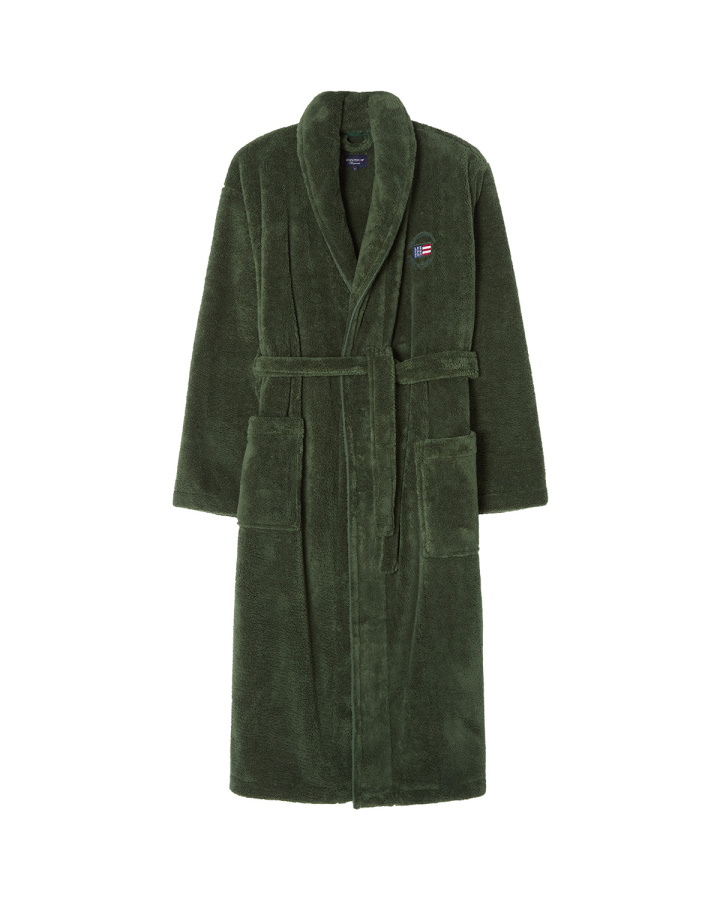 Lexington Fleece Bathrobe Unisex Green in the group Bedding / Dressing Gowns at Sängvaruhuset Elgen (12647010-854-L00)
