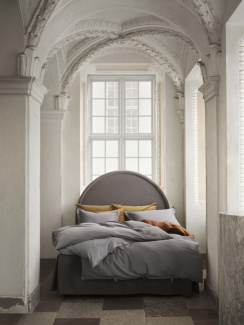 Mille Notti Satina Duvet Cover Grey