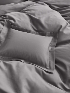 Mille Notti Satina Duvet Cover Grey