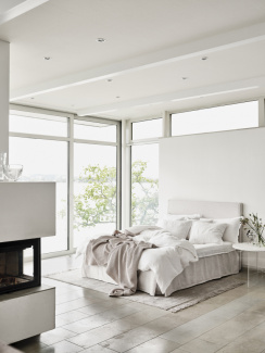 Mille Notti Lino Duvet Cover White