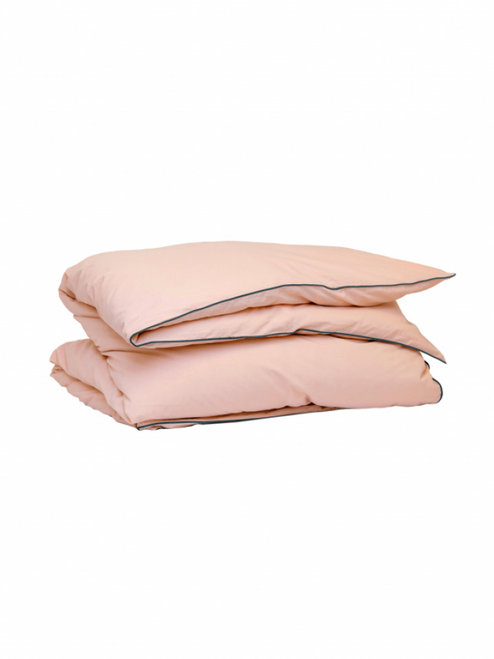 Mille Notti Dynebetræk Powder Rosa/Mørkeblå i gruppen Sengetøj / Brands / Mille Notti Sengetøj hos Sängvaruhuset Elgen (20194164-15021000)