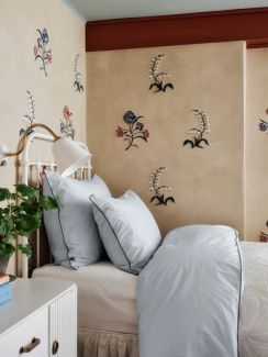 Mille Notti Powder Duvet Cover Light Blue/Navy Blue