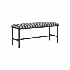 House Doctor Bench Toda, Black/Off-white