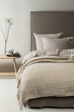 Himla Hannelin Bedspread Natural/White