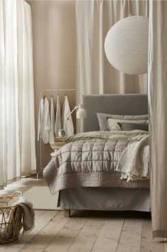 Himla Weeknight Bed Skirt Ash