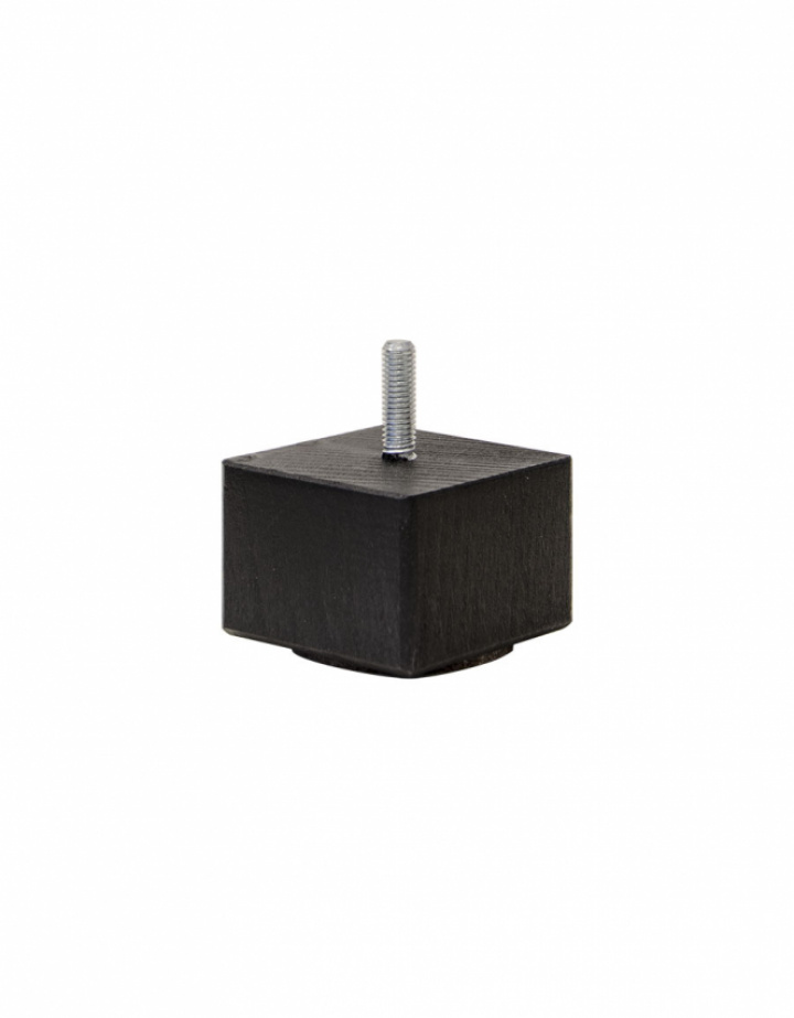 Lectus Bed Legs Wooden Legs Square Black