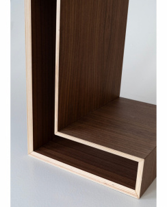 Maze L-Shelf Nightstand Walnut