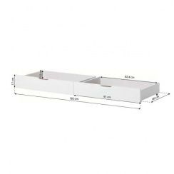 Hoppekids storage boxes for beds in the size 90x200 cm