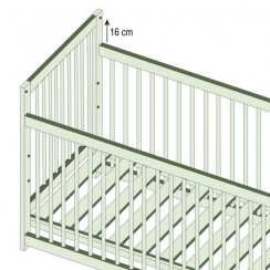 Hoppekids Ida-Marie baby bed 60x120 cm White