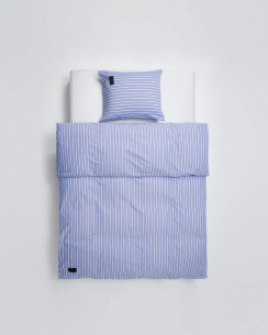 Magniberg Wall Street Oxford Dynebetræk Stripe Medium Blue