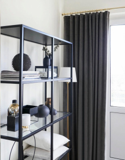 Hasta Velvet Curtain Sweet Dark Gray