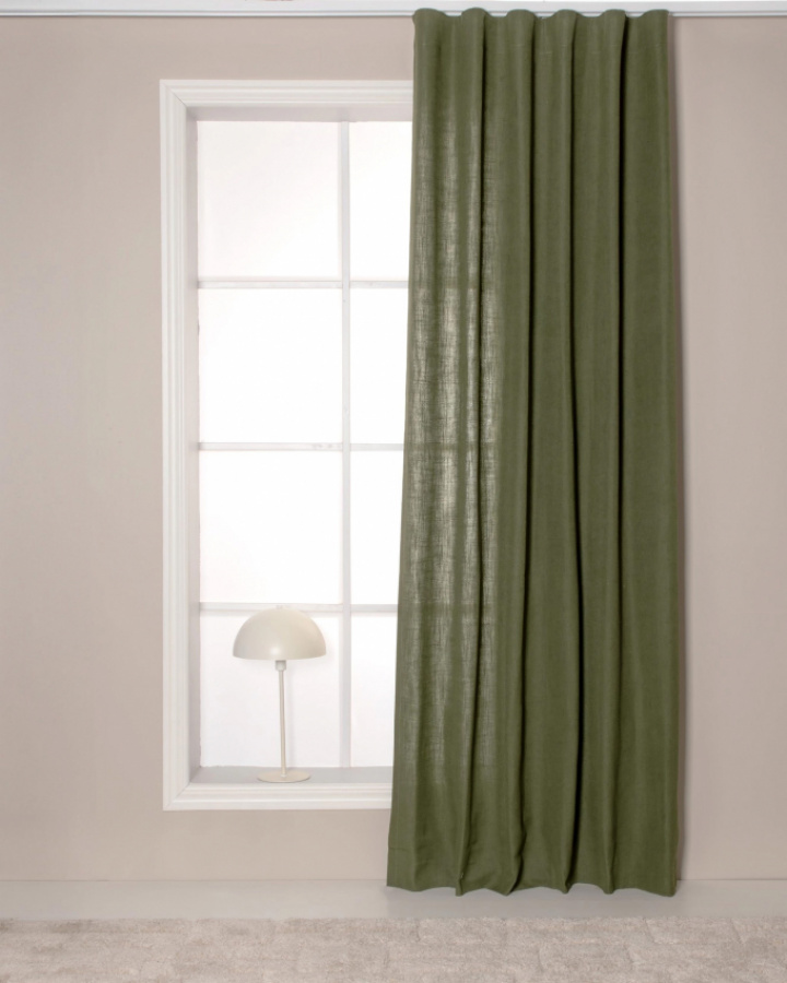 Hasta Curtain Lina Green in the group Accessories / Curtains at Sängvaruhuset Elgen (44613)