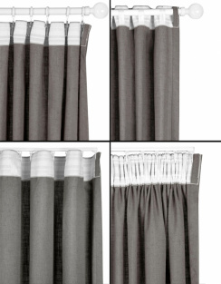 Hasta Curtain Lina Dark Gray